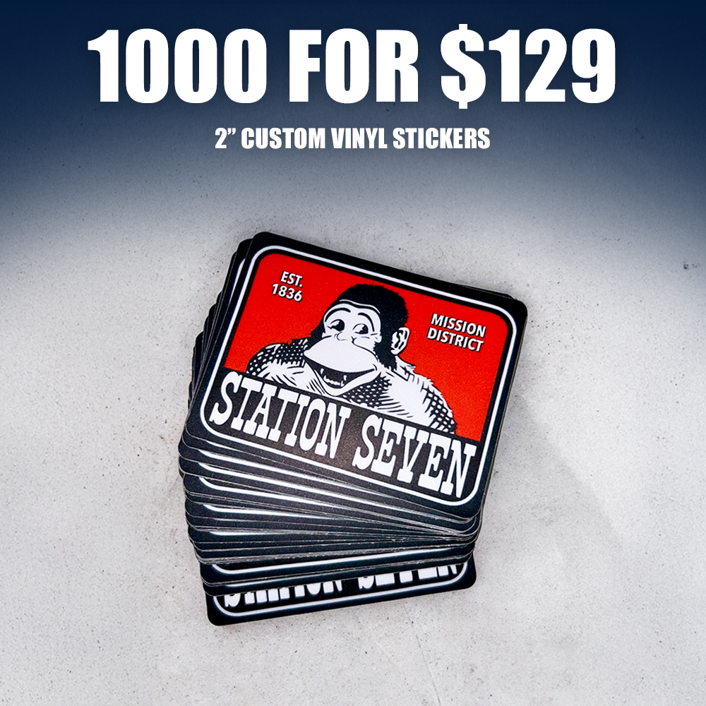 2" Custom Vinyl Stickers (1000 Pack)