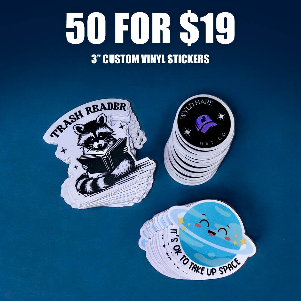 3" Vinyl Stickers (50 Pack)